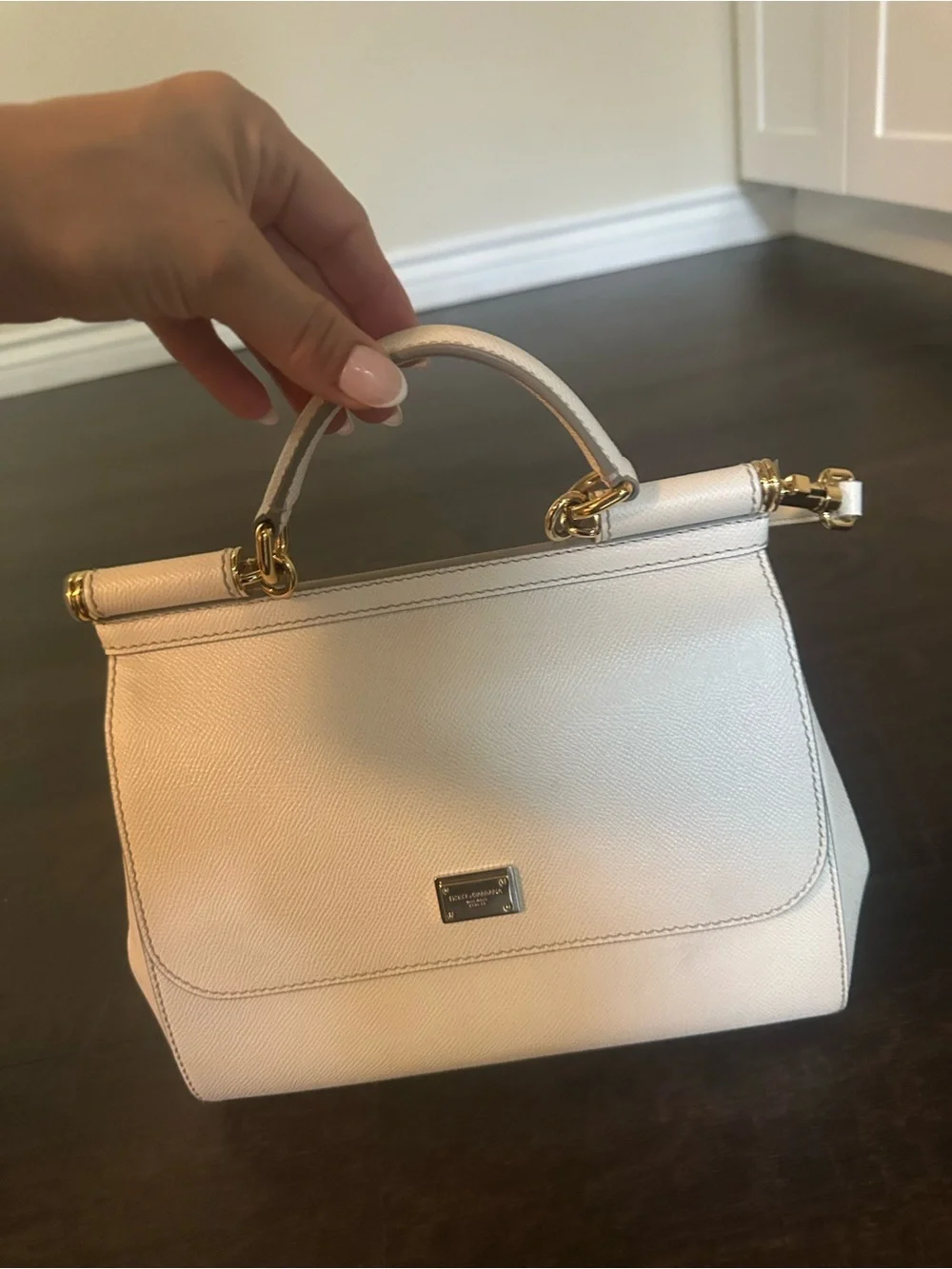 Dolce & Gabbana Top-Handle Satchel with Gold Hardware (removable strap)